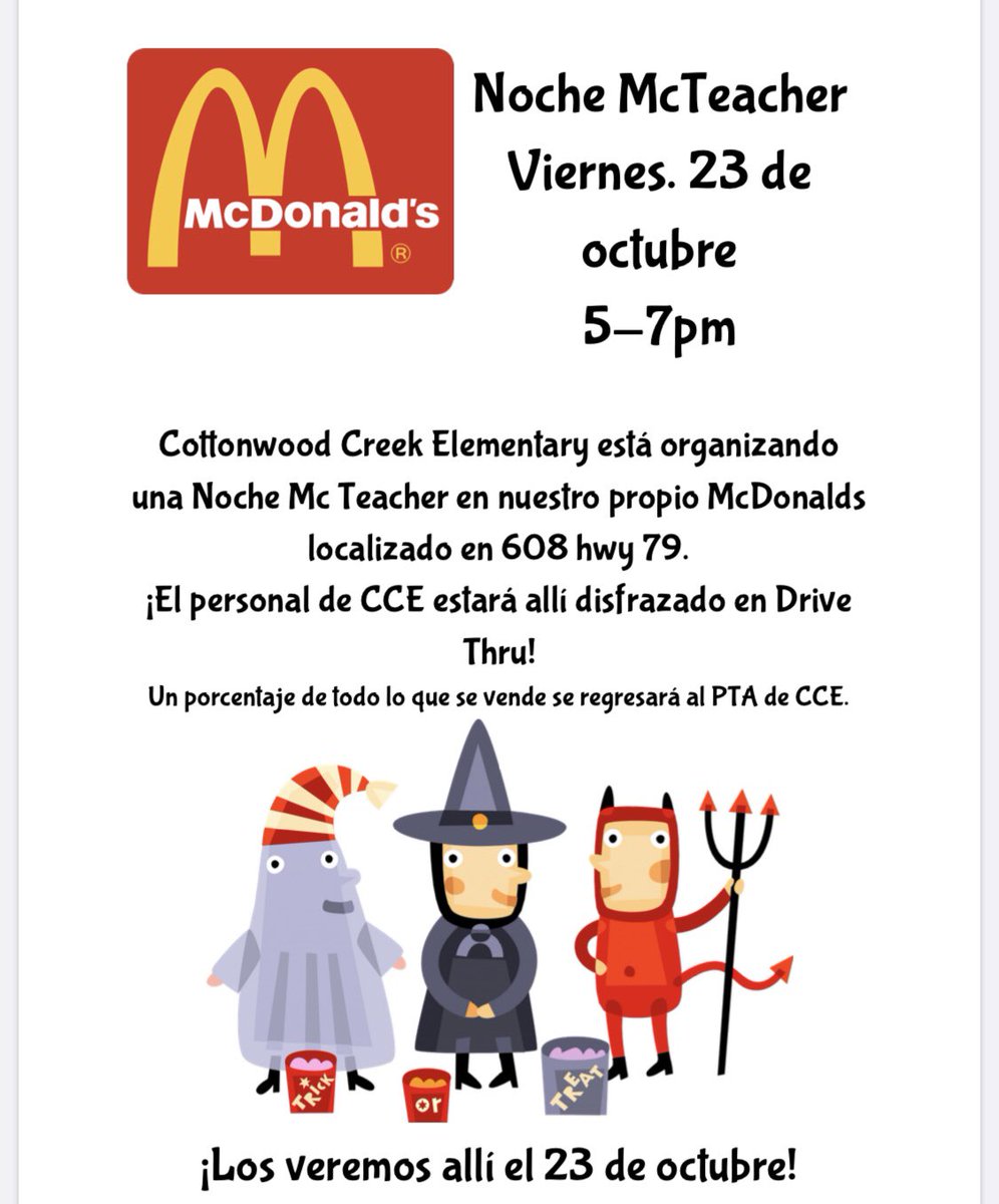 Don’t forget to buy a fresh apple pie from one of our staff members for a $1! 50% goes back to CCE!