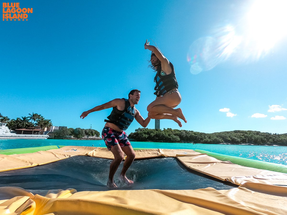 BlueLagoonIslnd's tweet photo. Jumping for joy because its Friday!! Happy Weekend everyone! #TGIF #BlueLagoonIsland #ItsBetterInTheBahamas https://t.co/mp6N7OJij5