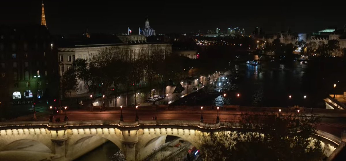 Mathieu takes her up to an apartment with THIS view of the Monnaie de Paris, which must mean we are… Quai des orfèvres, in the judicial police headquarters? Idk about you guys but nothing gets my panties wet like some hot serial killers and a rough garde à vue