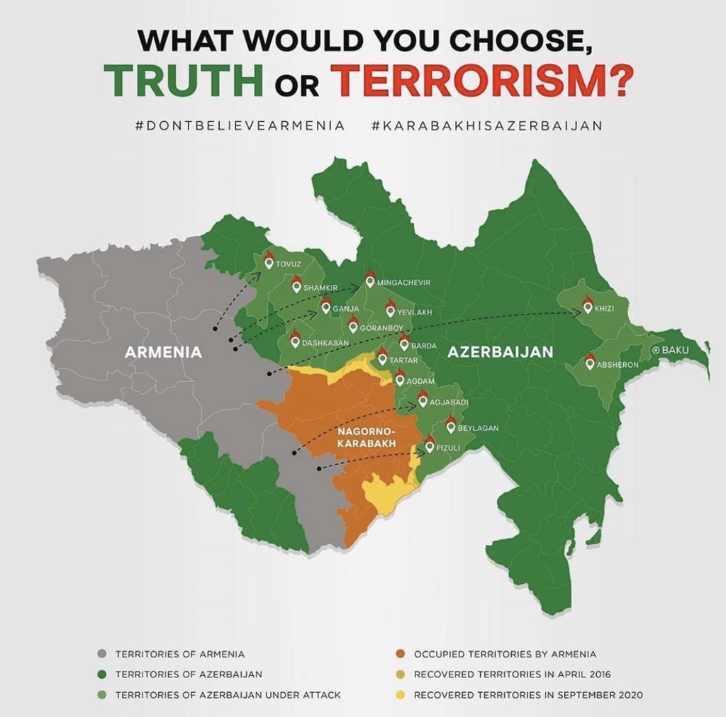 After attacks on civilians in 14 different regions, Armenian launch missiles against Ordubad, an area that has nothing to do with Karabakh. They target civilians and civilians only! Enough is enough!
#ArmeniaKillsCivilians
#StopArmenianAggression
#KarabakhisAzerbaijan