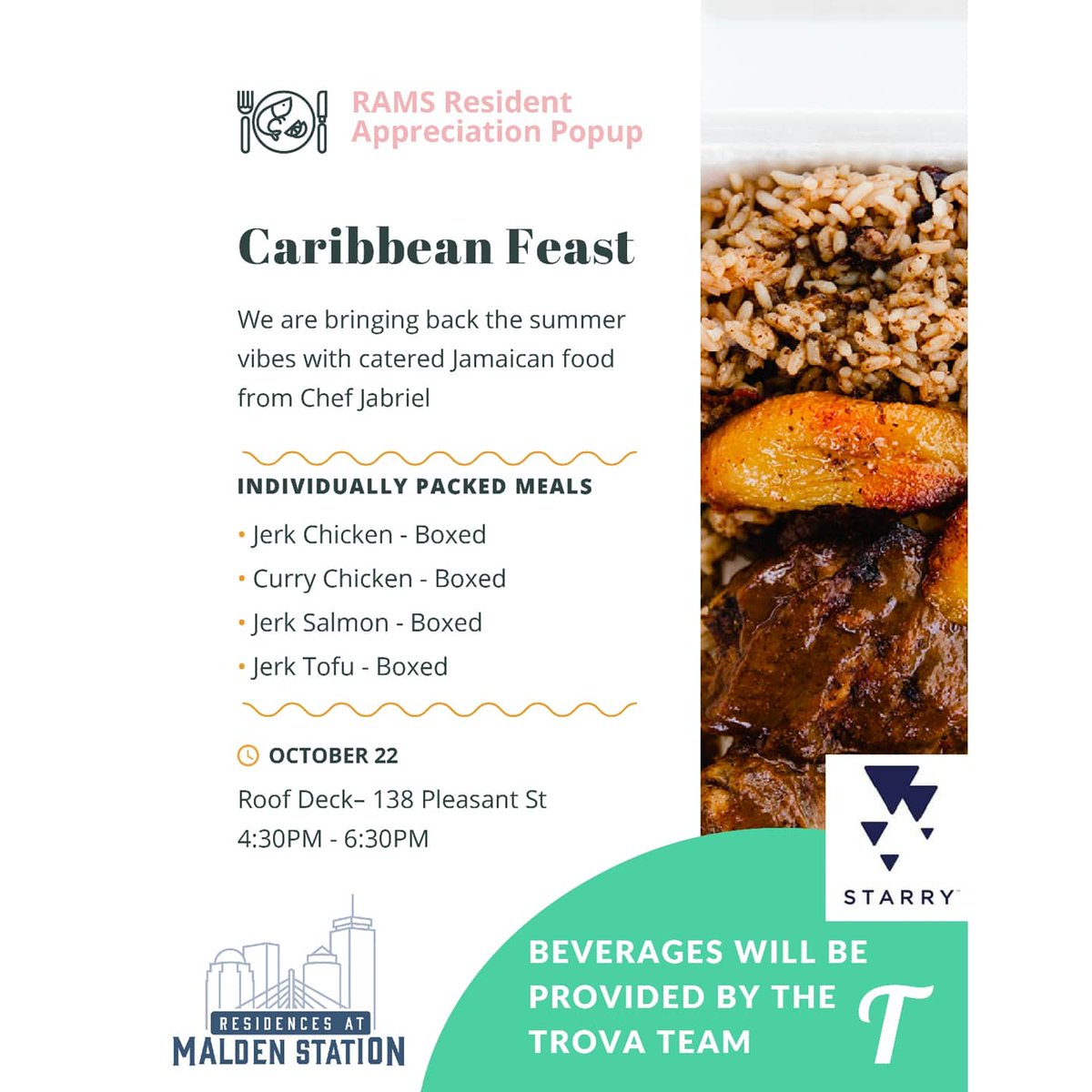 MaldenStation's tweet photo. Let's get all our fabulous residents together for one last taste of summer!  Join us for a fun night of great food and mingling with friends and neighbors socially distance style of course.  We are looking forward to seeing you on 10/22/20! https://t.co/DSwua5q3sI