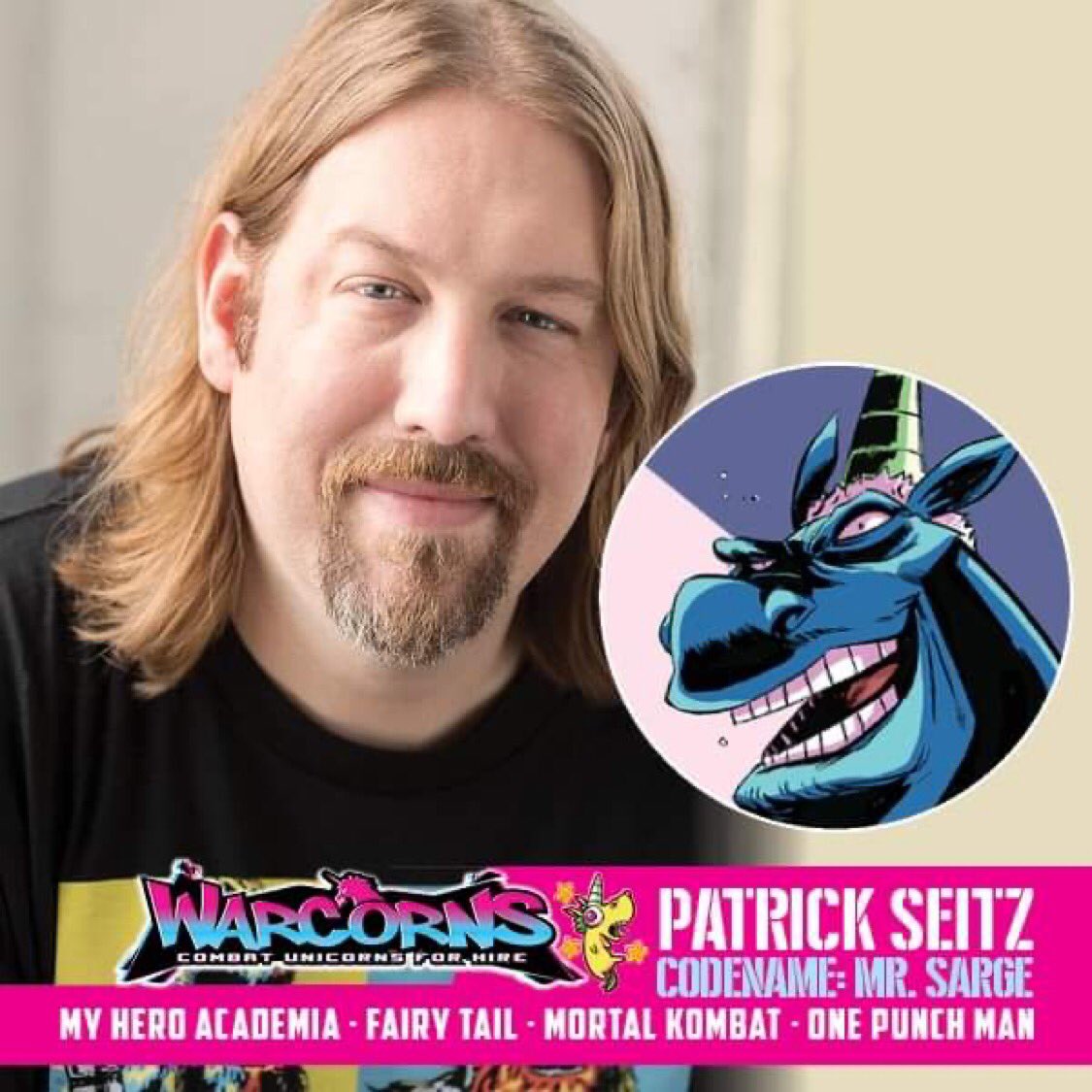 SomeWriterGuy's tweet photo. ANNOUNCEMENT #4!

It was quite an...Endeavor...convincing our newest cast member to join the Warcorns Audio Drama cast! But alas, we are excited to be able to announce that @Seitz_Unseen has joined the team as Mr. Sarge! https://t.co/msTkq447nJ