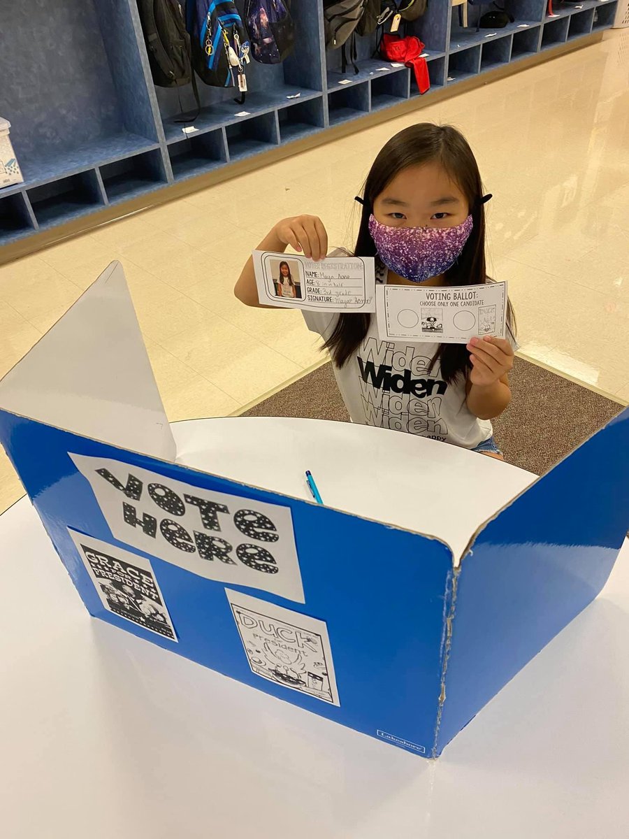 MrsMagera's tweet photo. We had a very important voting session 😉 to see who would be a better president &amp; why! Duck won by 2 votes 😊   🦆 for President!! #CampHosp #StrongerTogether https://t.co/tSPCw3aHfI