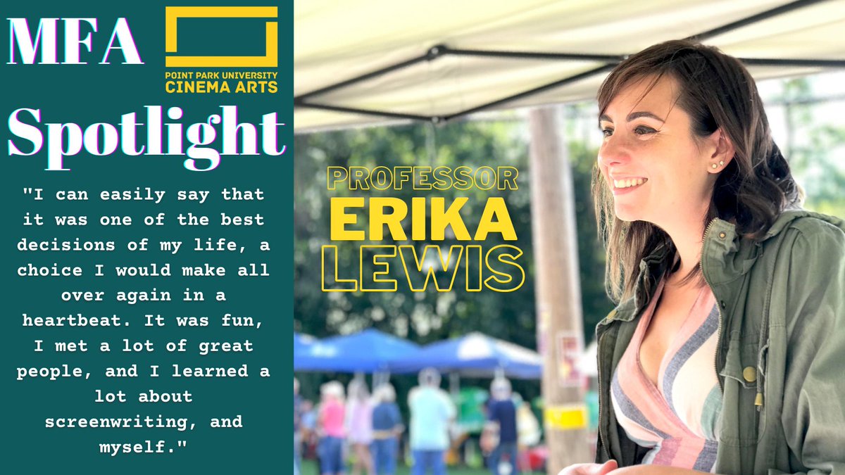 PointParkCinema's tweet photo. Check out the full article on Facebook about alum Erika Lewis and her new role as the Story Analysis professor!
#ppualumni #femalefilmmaker #screenwriting #storyanalysis #cinema https://t.co/KkhLrREo63