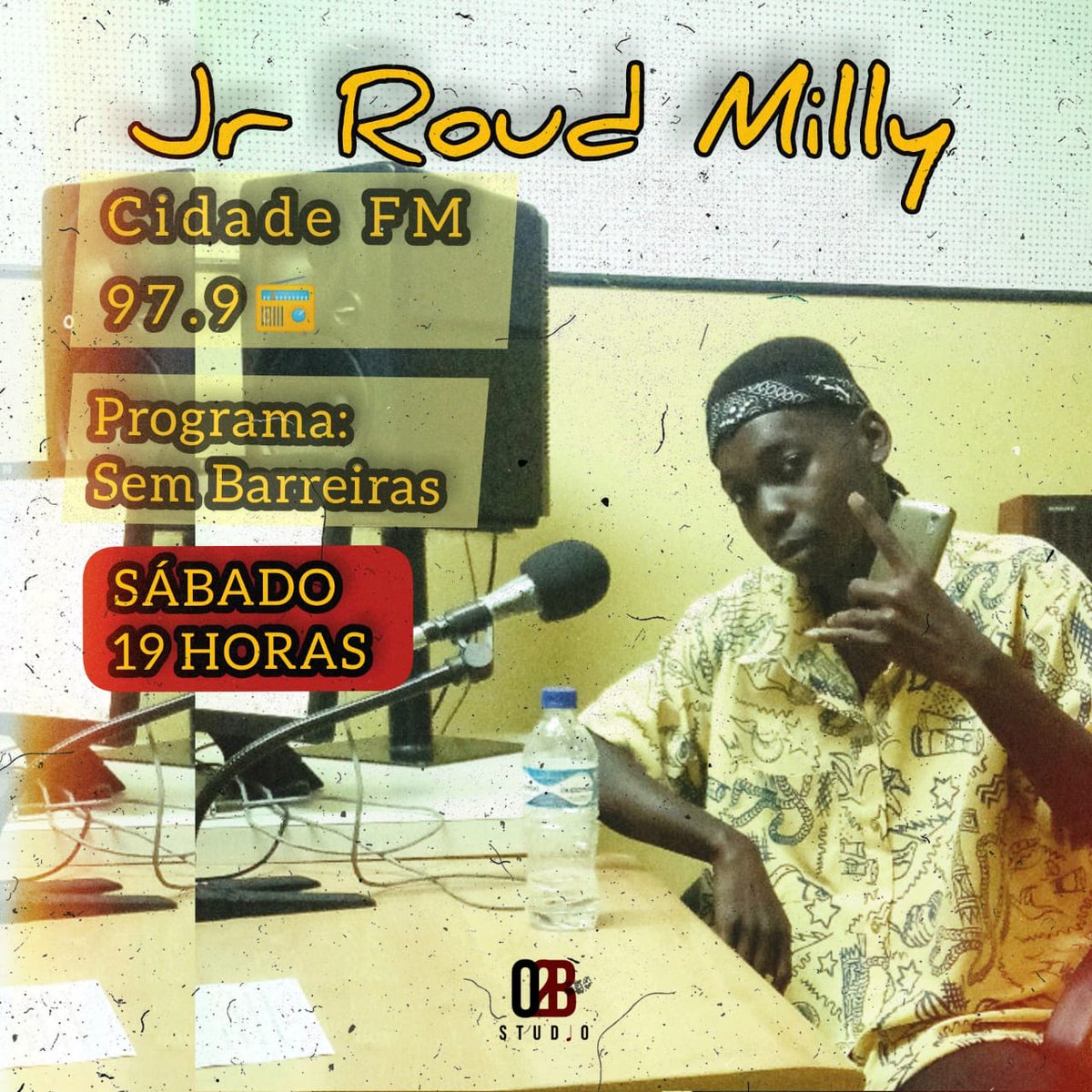 o2bstudio's tweet photo. Família wassup... Acompanhem neste Sábado pelas 19 Horas na Cidade FM - 97.9 uma cool entrevista do nosso artista Jr Roud Milly, saibam da concepção do seu último projecto 23 de Março e dos seus projectos futuros.
#JrRoudMilly
#97.9FM
#23deMarço
#O2BStudio https://t.co/660iyj3GMy