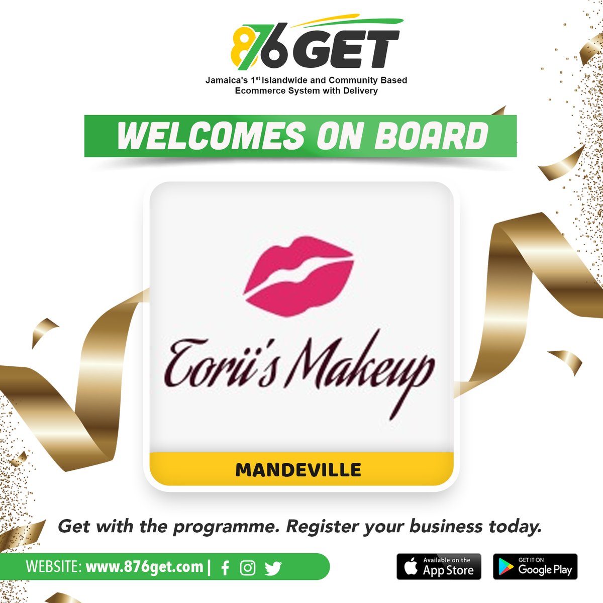 876Get's tweet image. We welcome Torii's Makeup, Mandeville to 876Get. Get your beauty products and supplies  delivered right to you when you order from the 876Get App.

#876get #getthings #getdelivery #welcome #beauty #makeup #makeupsupplies