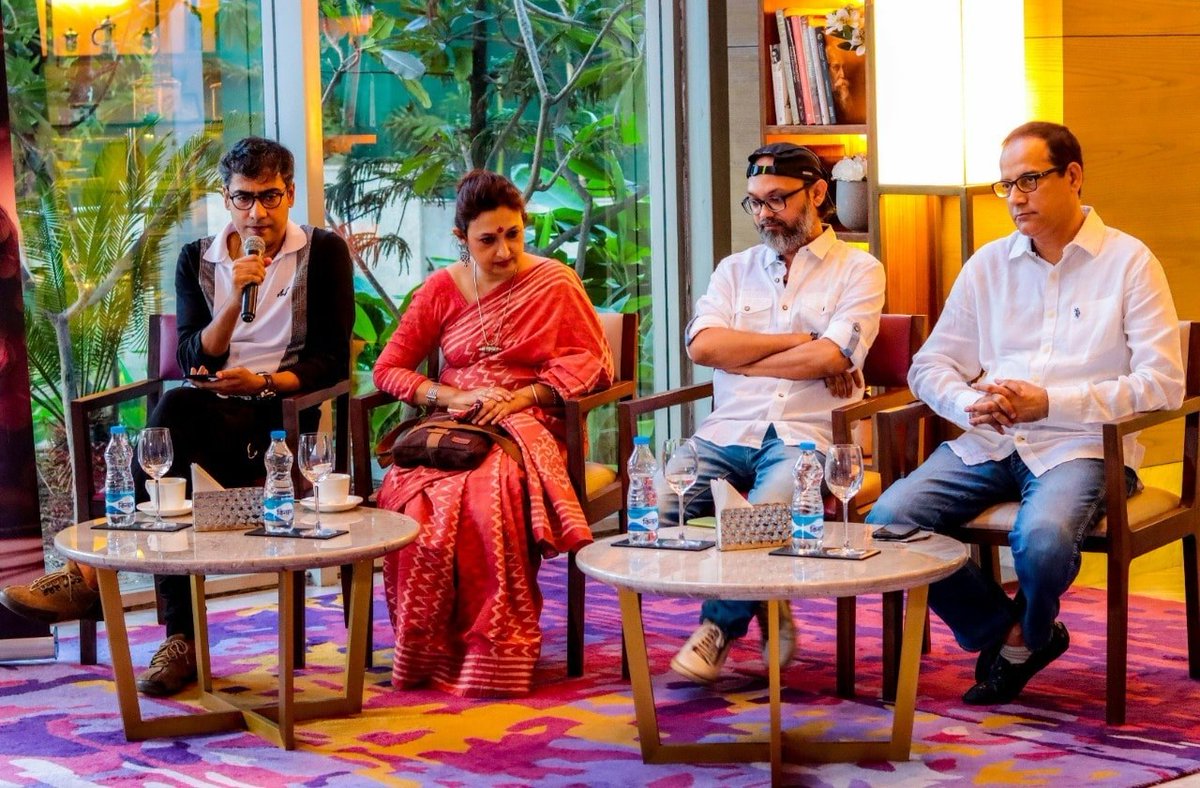 JunctionBong's tweet photo. Glimpses of The Press Meet of 'Utsob er Pore' conducted at Vivanta Kolkata EM Bypass, and attended by actors Koushik Sen, Rwitobroto Mukherjee, Aishwarya Sen, Abhinandan Dutta, and others! https://t.co/Dnh9OkKOTC
