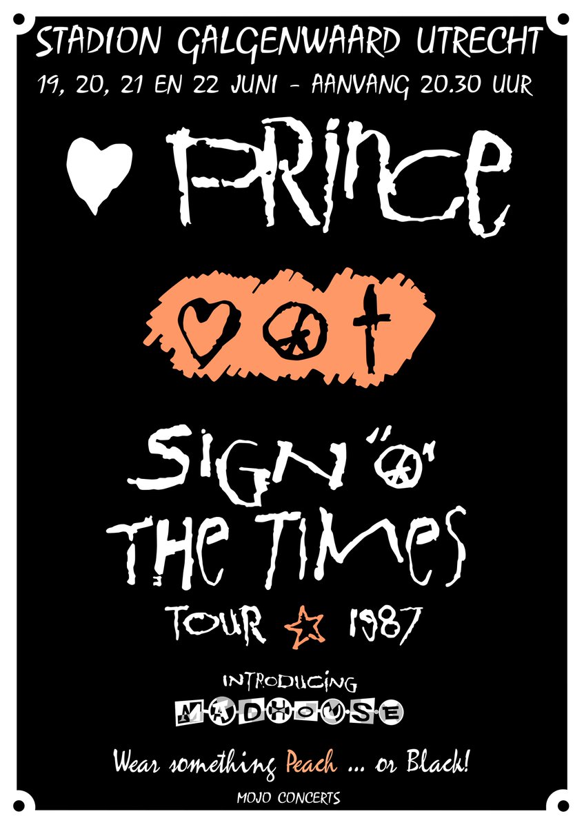 Prince was yet again heralding in a new phase, urging fans to wear peach & black at concerts, just like the 1999 and Purple Rain tours. He knew the importance of relationship between fan & performer, peach and black was a visible unifier between the audience & P.