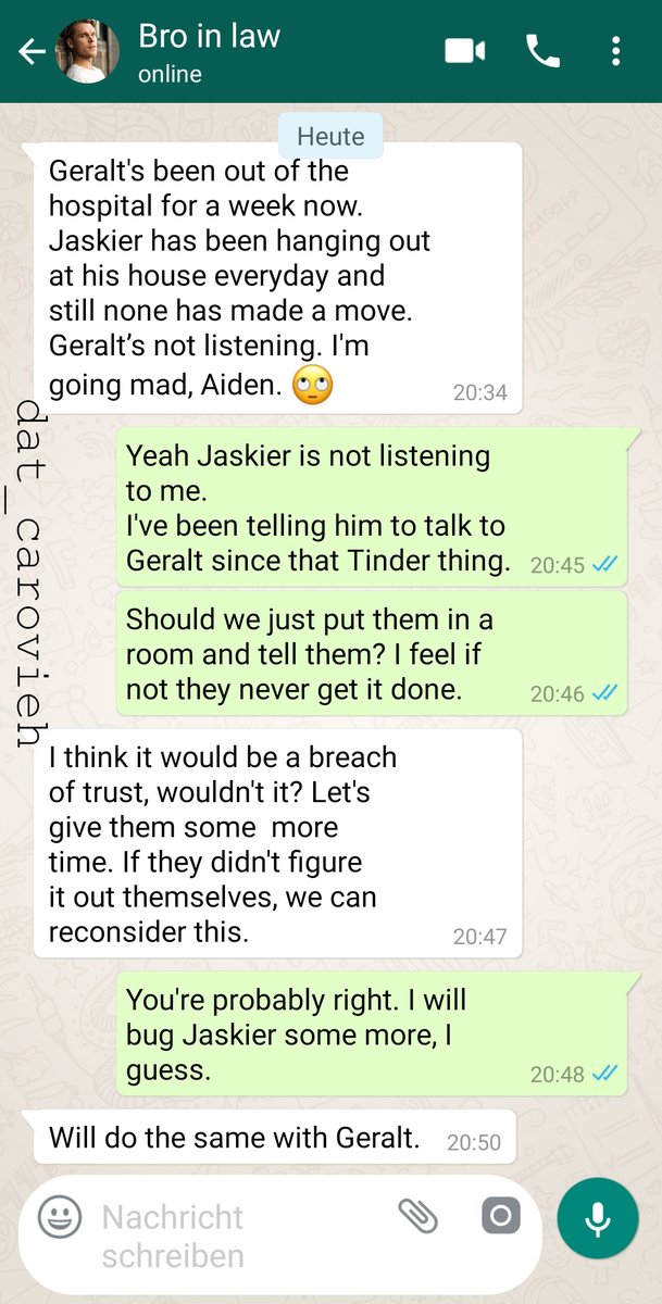 Part 18 of the modern texting AU. Yes two of the chats are only there because I needed an excuse to use these picture. :D #Geraskier #GeraskierFic #WitcherModernAU