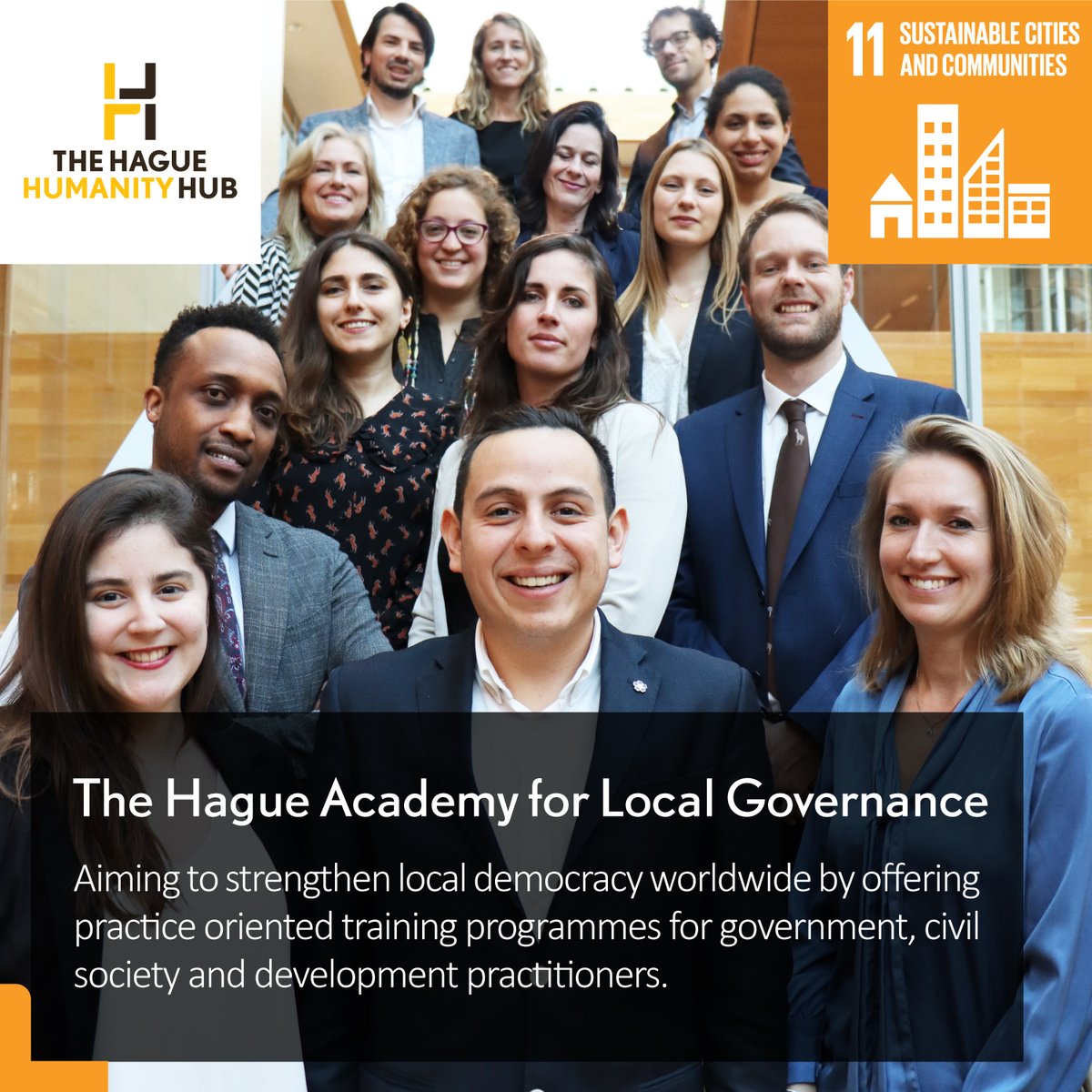📢 Countdown to #ImpactFest2020. Next up is #SDG11 featuring <a href="/TheHagueAcademy/">The Hague Academy</a> and their work towards 'Sustainable cities and communities'! They believe that real #development starts at a #local level.

Join our SDG #collaboration workshop on 28 October ➡️ lnkd.in/dTafhKT