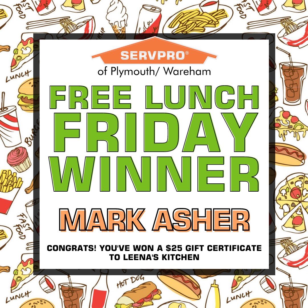 Congratulations to Mark Asher 🎉🎉🎉
You’ve won this week’s Free Lunch Friday contest and a $25 Gift Certificate to Leena's Kitchen 🌯🥗

Thank you to all who participated. Make sure to *LIKE* our Facebook page and check back on Monday for next week’s contest!
#SupportLocal