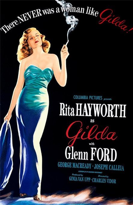 No obstante, su fama como mito no empezó a gestarse hasta su actuación en “Gilda” (1946), de Charles Vidor, donde recibía una famosa bofetada de Johnny Farrell (Glenn Ford). Rita Hayworth encarnaba el personaje del título, Gilda, la mujer del propietario de un casino que