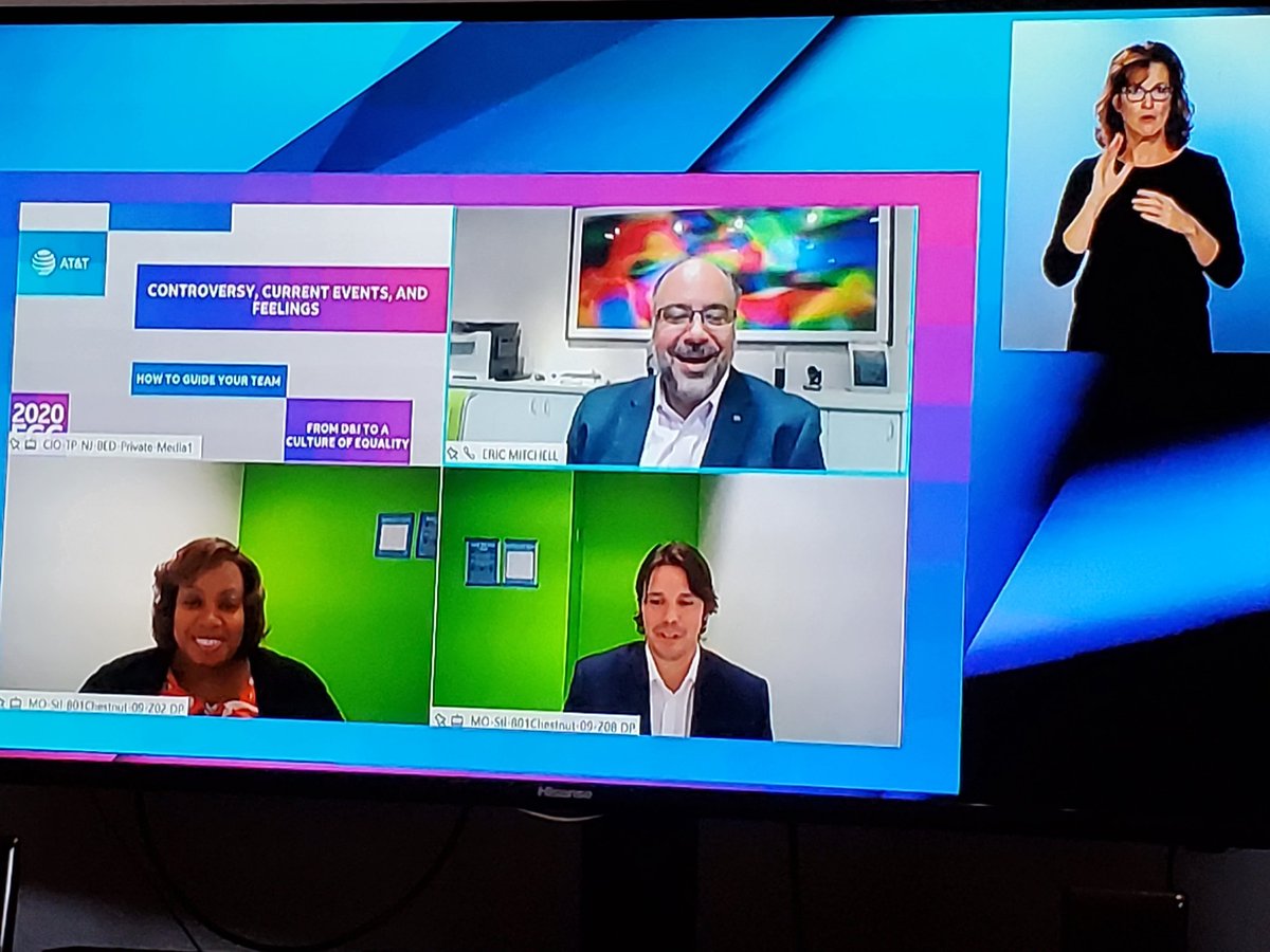 jengamhaker's tweet photo. Great way to finish out the EG Conference with our executives sharing on Equity &amp; Equality!  Our Diversity makes us stronger.  Listen.  Understand. Act. #ATTEGC20 #LifeAtATT #ATTDiversity https://t.co/P8cThKkuxs