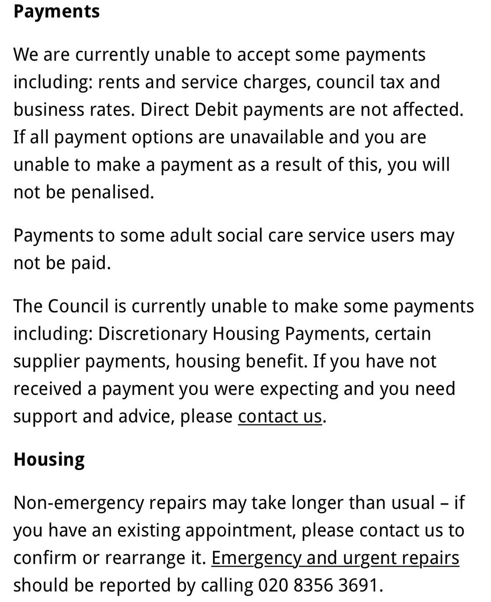  Hackney Council has confirmed it is unable to pay housing benefit to residents who need it as a result of the cyber attack. This is going to affect tens of thousands of people, who in a worst case scenario might face eviction and homelessness. https://hackney.gov.uk/homelessness/ 