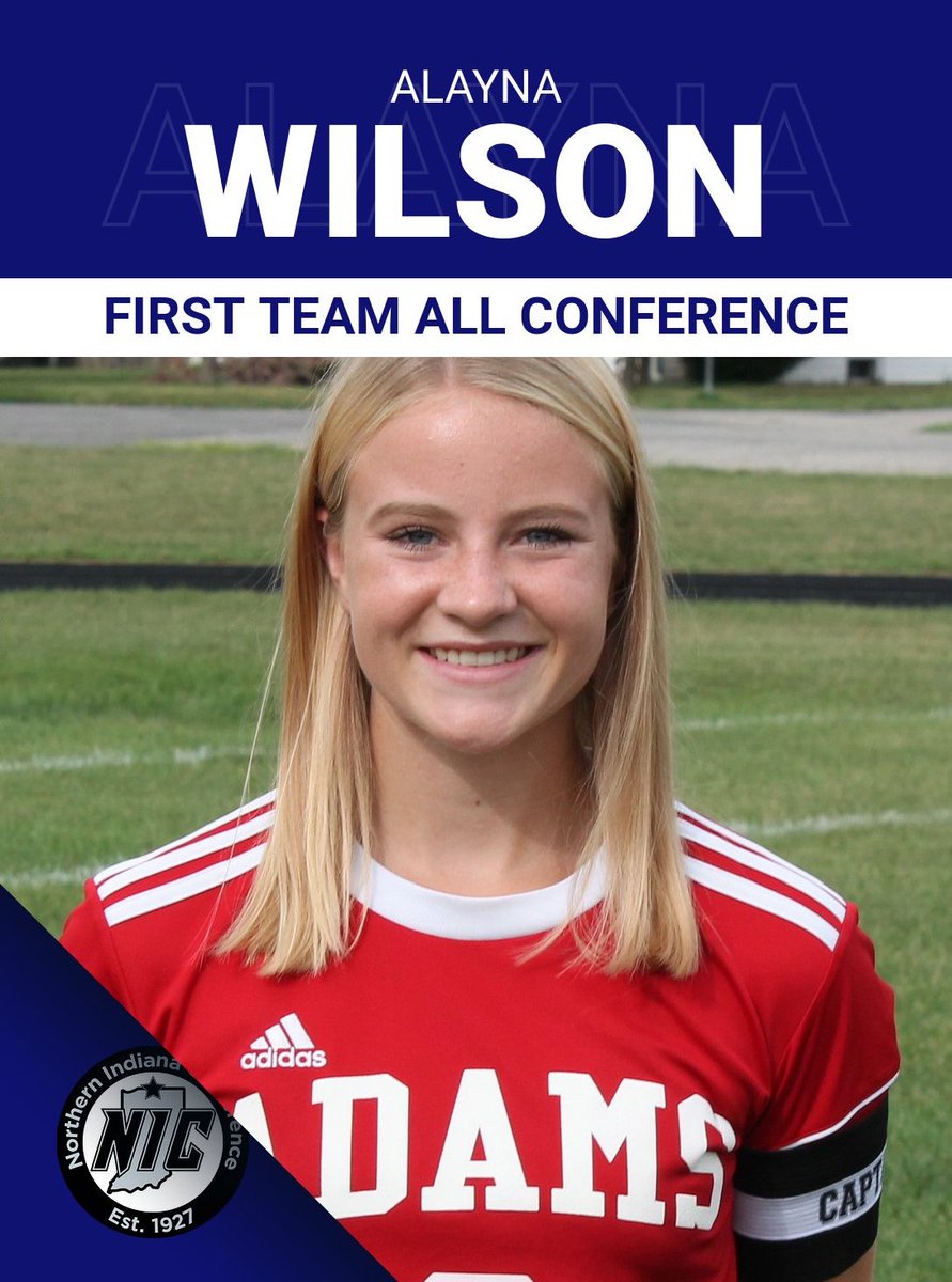 Congratulations to Alayna Wilson on being named NIC First Team All Conference this year in Girls Soccer. Great work Alayna!
