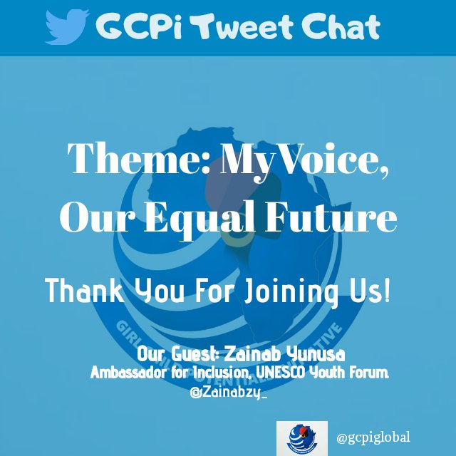 We are excited to have you all on this tweet chat. Welcome!Please comment where you're joining this chat from. Use these hash tags  #OurEqualFuture  #GenerationEquality Thank you.