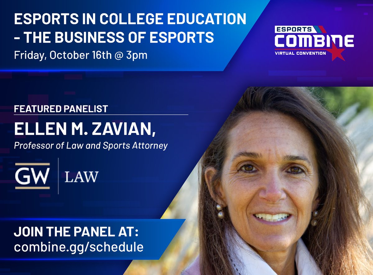 CombineEsports's tweet photo. Join us and guest speaker, Ellen Zavian, at 3 PM EST as we chat about #esports in #college education. #EsportsCombine https://t.co/CfpPU1ojmK https://t.co/PBHGXKmQHm