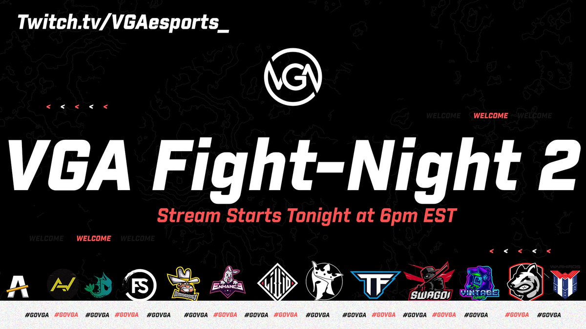 VGA Esports (@theteamvga) on Twitter photo Catch the action and cheer for your favorite teams at twitch.tv/vgaesports_ 6PM EST!
@DimmadomesGG
@WichitaWolvesgg
<a href="/EnhancE_VAL/">EnhancE</a>
<a href="/DepthEsports/">Depth (CLOSED)</a>
<a href="/teamflux_gg/">Team Flux</a>
@TeamUkP
<a href="/SwagoiGaming/">Swagoi</a>
<a href="/VTGEsports/">Vintage Gaming</a>
<a href="/WarHiros/">WarHiros Esports Club</a>
<a href="/LividOnes/">Livid Ones</a>
<a href="/flowstateval/">flow state</a>
<a href="/NobleGG/">Noble</a>
<a href="/TacticalBandits/">Tactical Banditry</a>
<a href="/AddiceInc/">Addice Inc.</a> Catch the action and cheer for your favorite teams at twitch.tv/vgaesports_ 6PM EST!
@DimmadomesGG
@WichitaWolvesgg
<a href="/EnhancE_VAL/">EnhancE</a>
<a href="/DepthEsports/">Depth (CLOSED)</a>
<a href="/teamflux_gg/">Team Flux</a>
@TeamUkP
<a href="/SwagoiGaming/">Swagoi</a>
<a href="/VTGEsports/">Vintage Gaming</a>
<a href="/WarHiros/">WarHiros Esports Club</a>
<a href="/LividOnes/">Livid Ones</a>
<a href="/flowstateval/">flow state</a>
<a href="/NobleGG/">Noble</a>
<a href="/TacticalBandits/">Tactical Banditry</a>
<a href="/AddiceInc/">Addice Inc.</a>