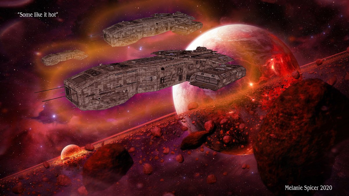 Three of my D-100 class destroyers for Stargate. Hope ya'll like it. <a href="/BaronDestructo/">Joseph Mallozzi 🏴‍☠️</a> <a href="/bradtravelers/">Brad Wright 🇨🇦</a> <a href="/GateWorld/">GateWorld.net</a> <a href="/stargatecommand/">Stargate Command</a> #stargate #stargatesg1