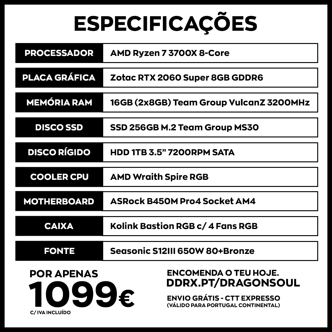 ddrxpt's tweet photo. Deixa a alma do dragão consumir-te. 🐲🐲

O refresh do DRAGONSOUL procura o máximo de performance em qualquer título atual, seja em 1440p ou 1080p.

Apenas por 1099€. 😮
Encomenda o teu hoje.
https://t.co/pUFYXECff5 https://t.co/K2FcmNJDA9