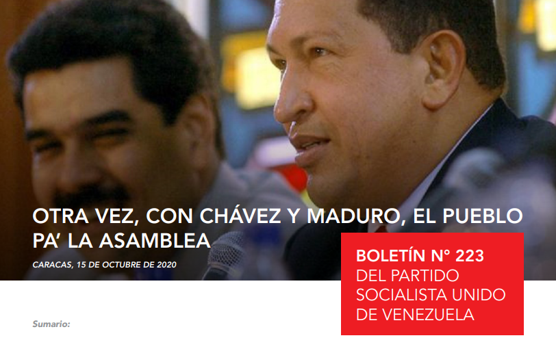 PartidoPSUV's tweet photo. OTRA VEZ, CON CHÁVEZ Y MADURO, EL PUEBLO PA’ LA ASAMBLEA ⭐🇻🇪

¡IMPERDIBLE! Así está la edición N°223 de nuestro #BoletínInformativo. Descarga, lee y comparte aquí --> https://t.co/9JFI4pNGkn 

@NicolasMaduro 
@dcabellor 
@eduardopiate2 

#VenezuelaEsDemocraciaPlena https://t.co/SGtSbjSar4