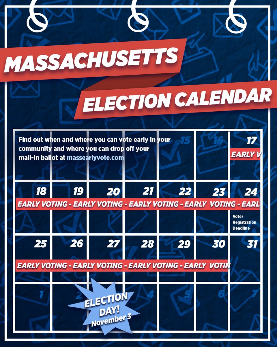EdMarkey's tweet photo. Don't wait to make your voice heard in this election. Early voting in Massachusetts starts tomorrow. Find out when and where you can vote early at https://t.co/6BXI5ScvDU. https://t.co/dOlsK5PizD