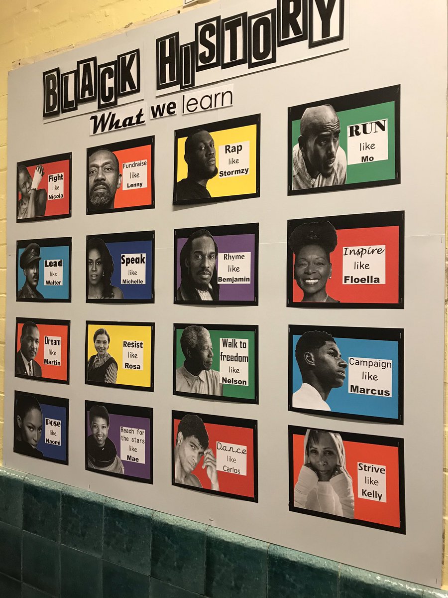 Black history and a diverse, representative curriculum is far more than a display or a month but this new addition to one of our corridors was a lovely surprise today. 

#BlackHistoryMonth