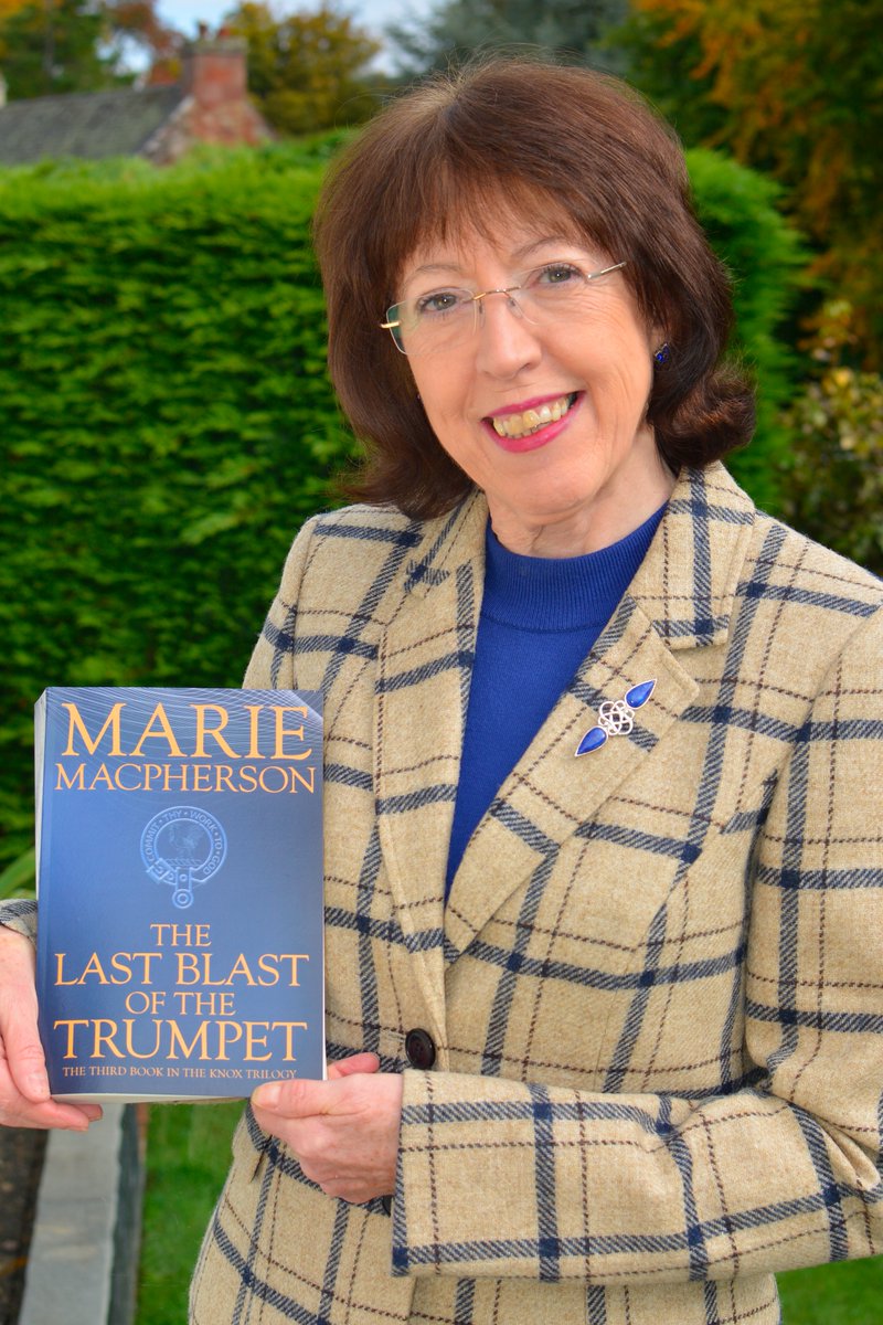 Congratulations to Penmore Press author Marie Gilroy Macpherson @Scotscriever ! Her new novel The Last Blast of the Trumpet is getting press! An article in The East Lothian Courier features a beautiful photo of Marie in her garden, holding her new book. tinyurl.com/yyyh6efz