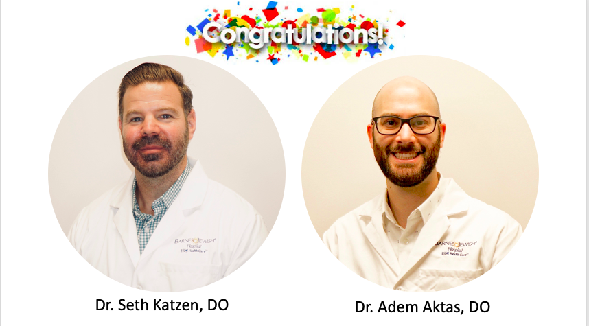 wustl_pmr's tweet photo. Congratulations to our PGY-4s on matching top Pain Management fellowships! Dr. Katzen matched to the University of California, San Diego @UCSDHealth and Dr. Aktas matched Washington University in St Louis 
@WUSTLmed @WashUPain So proud! #Physiatry 
@WUSTLortho @WashUNeurology https://t.co/3tDZpzgwZj