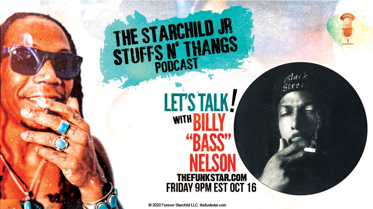 starchildjr78's tweet photo. Tonight’s guest is Funkadelic OG Billy “Bass” Nelson!!
....
#stuffsnthangspodcast #funkadelic #funwithak https://t.co/0dQkPUDo8c