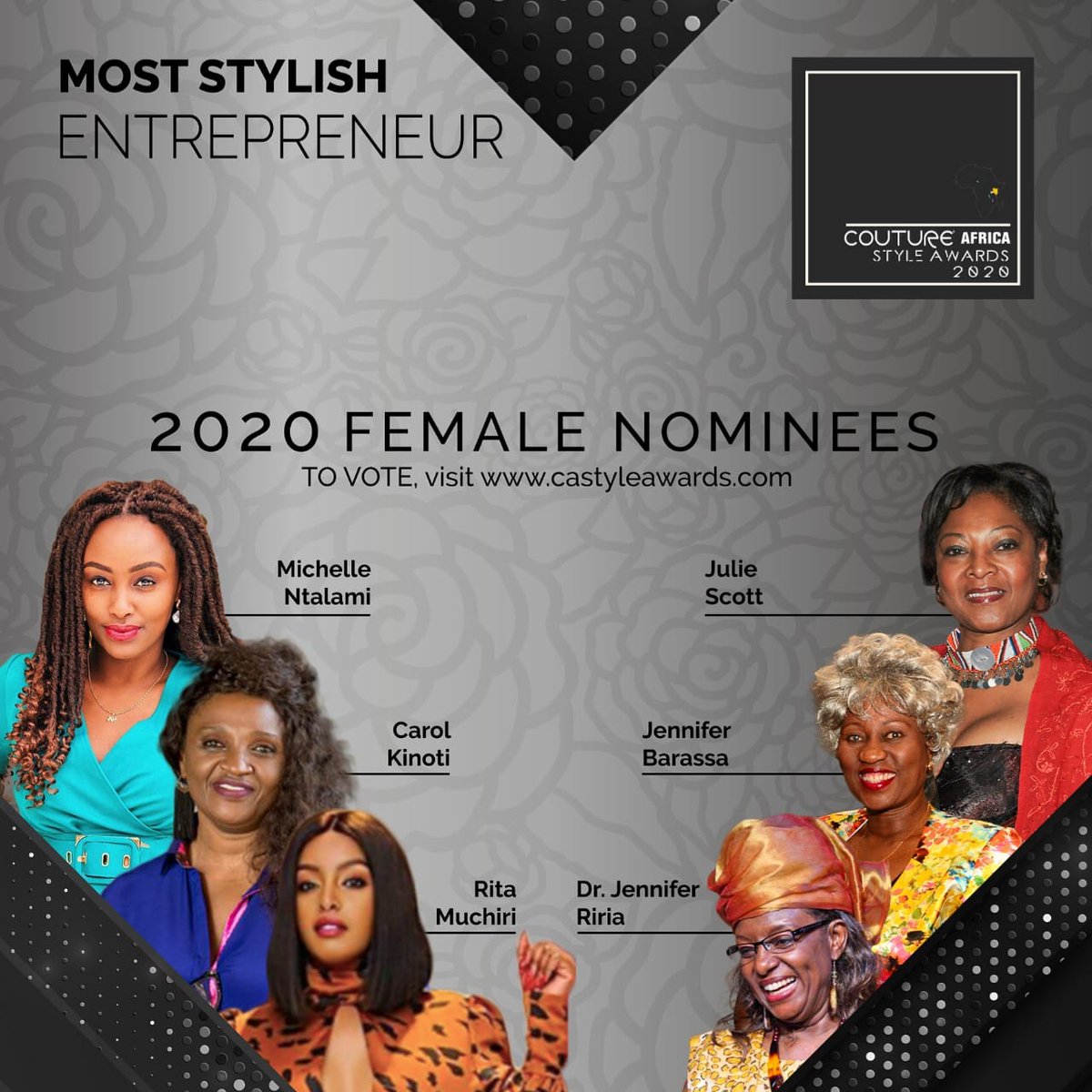 CoutureAfrica's tweet photo. #CoutureAfricaStyleAwards2020 Most Stylish Female Entrepreneur #Nominations visit https://t.co/4z3ohcKBAD to vote #LinkInBio #CAStyleAwards https://t.co/MeYo1PB73t