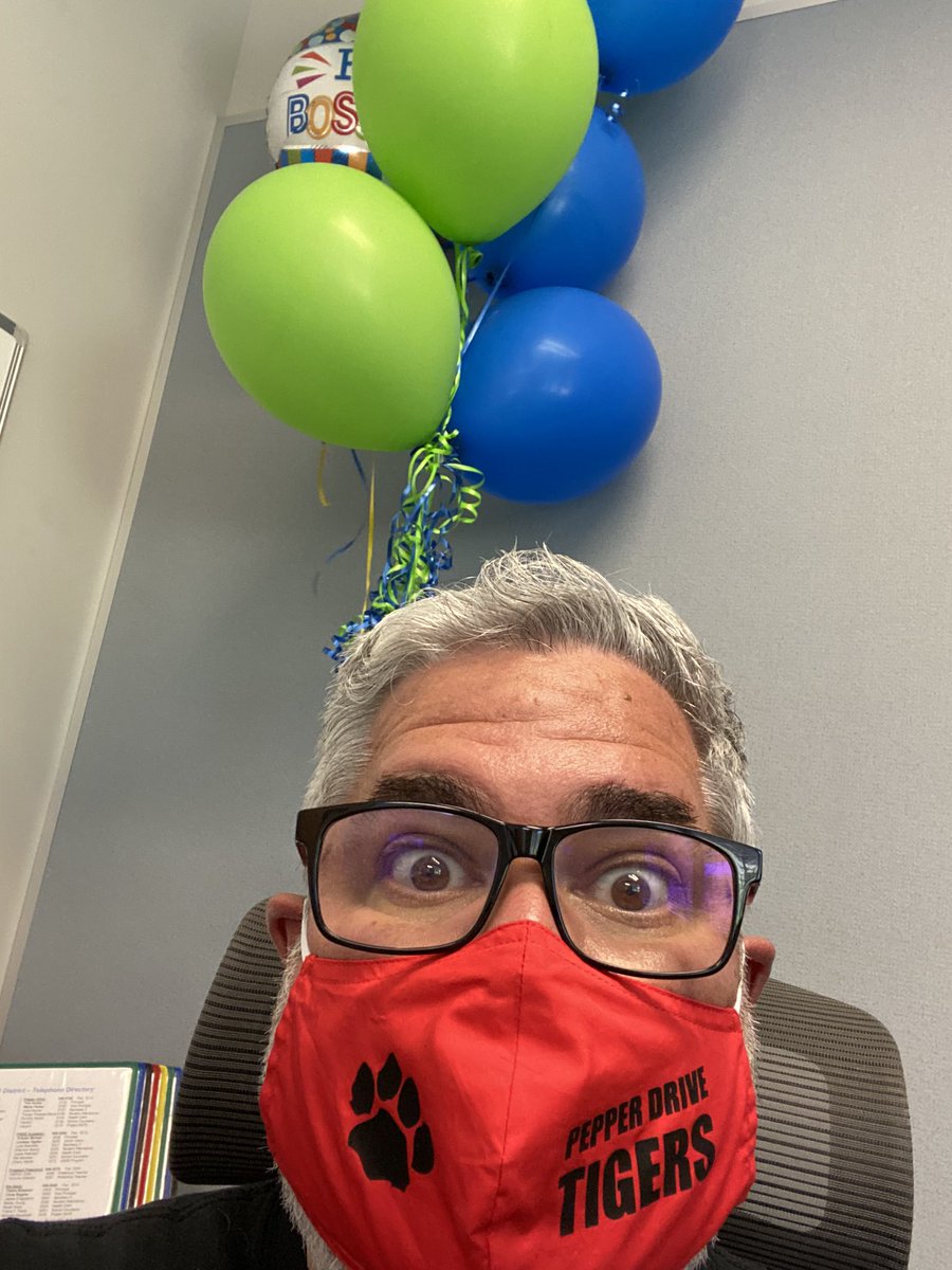 I work with amazing people. It’s my honor to lead them. Today, they said thanks, but I feel it all the time. #oneluckyprincipal