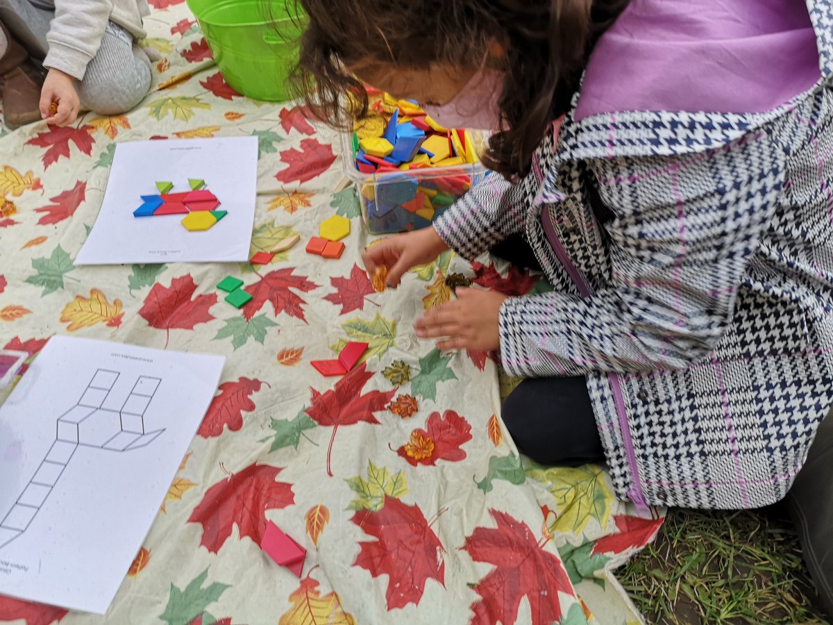 Mister_McLean's tweet photo. Using some manipulatives to create different types of repeating patterns! We try to read eachothers pattern and guess the rule! π @OLPeaceOCSB #PatternMakers #NatureIsAClassroom https://t.co/Do6rop4saA