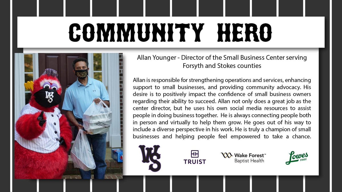 ForsythTechCC's tweet photo. Congratulations to Forsyth Tech's very own Allan Younger! Allan is the Director of the Small Business Center here and has been chosen as the Community Hero! We're so thankful to have Allan as a part of our family! https://t.co/LDxWggxA5m