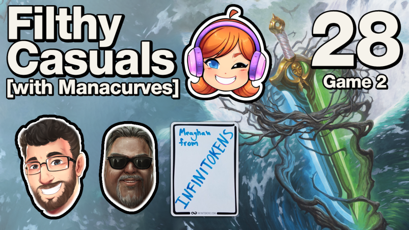 ManaCurves's tweet photo. Game 2 of Episode 28 is up now! 

In this game @AltersAlk does some nasty damage shenanigans, @blairwitchgreen is a meanie with his huge spider commander, @infinitokens creates a dual sword wielding wolf, and I fiddle with loyalty counters! LET'S GO!

https://t.co/70MHZkyueD https://t.co/nLCzlqj77P