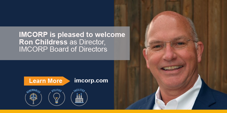 IMCORPtech's tweet photo. IMCORP is pleased to welcome Ron Childress as Director, IMCORP Board of Directors.
Ron has joined the IMCORP Board of Directors after retiring as President and CEO of Osmose with 34 years of service.
Welcome Ron!
#imcorp #renewables #utilities https://t.co/KH5LltLAfR