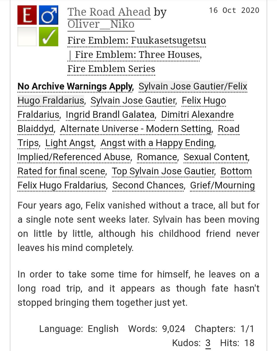 nikobynight's tweet photo. 9k || Rated E for final scene || #Sylvix

Here is a commission for @HimbeereOh! Thank you again for commissioning me. Felix, in a state of grief, vanishes, and the two are reunited when Sylvain goes on a road trip. 
https://t.co/GhHmLPJkZI https://t.co/U2E0dVebKO