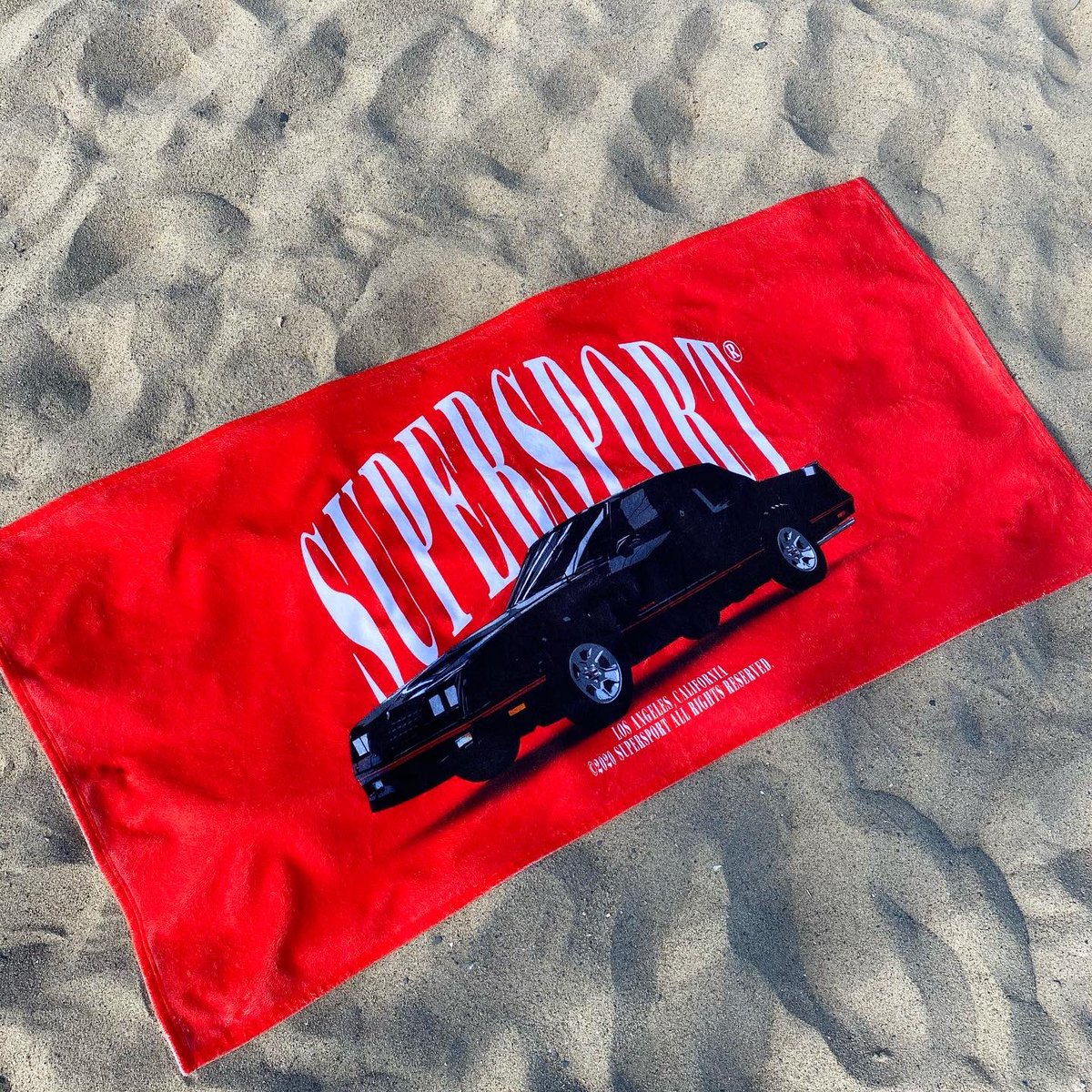 SuperSportLA's tweet photo. Towels are now available for a limited time while supplies last 🏁 https://t.co/HOIyGauuOg https://t.co/A1AmOxu09I