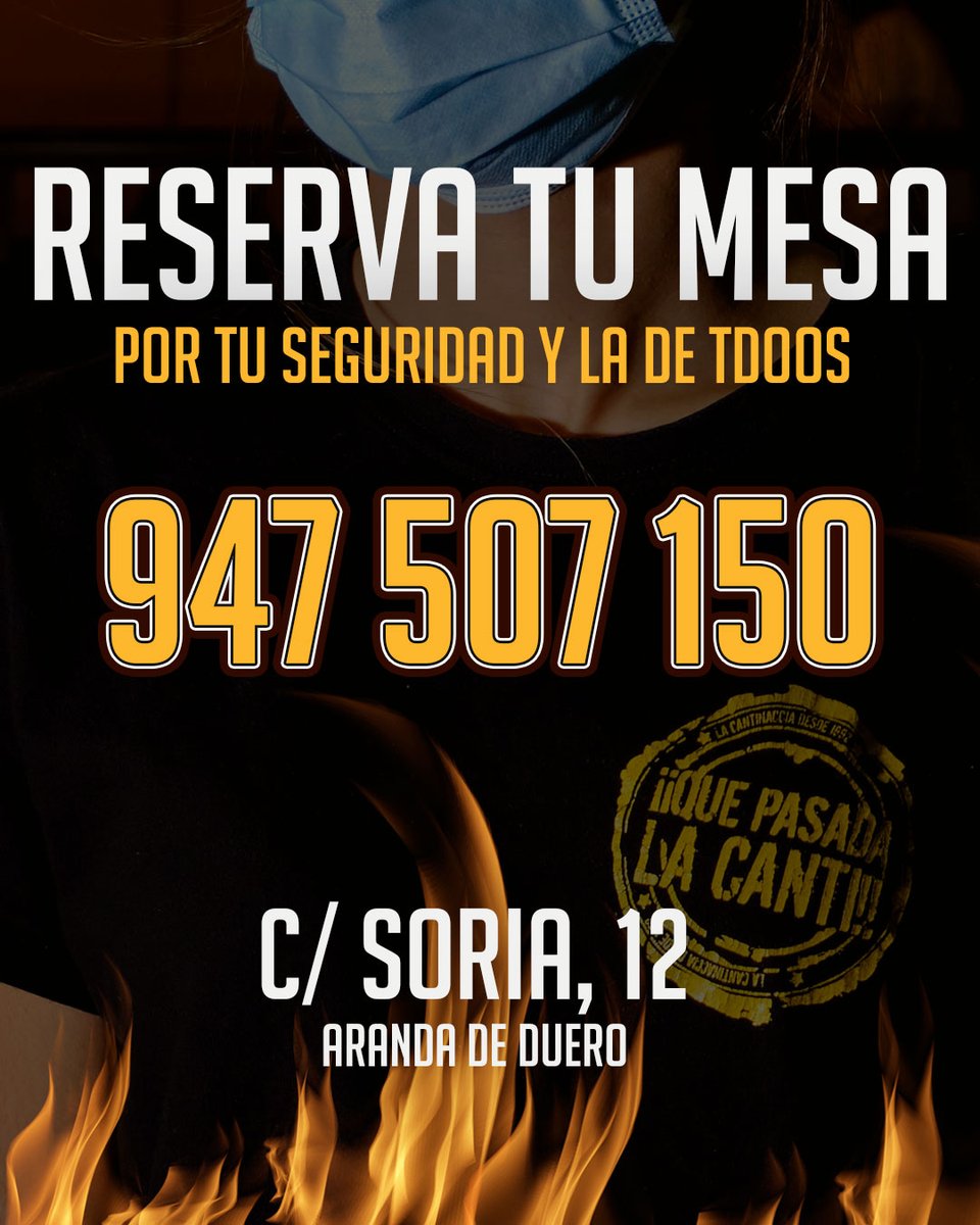 LCantinaccia's tweet photo. Para poder cenar en nuestro restaurante tendrás que reservar mesa por tu seguridad y la de todos.
-----------------------------
Somos CALIDAD desde 1992.
#tradicionalmentebueno #lacanti #cantilovers #calidad #cantinaccia #reservamesa #arandamola https://t.co/SqrJ9meBFX
