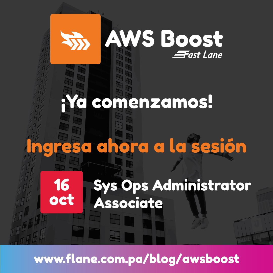 FastLaneLATAM's tweet image. ⚡¡Ya comenzamos! Ingresa ahora a la sesión &amp;gt; flane.com.pa/blog/awsboost/

#awsboost #fastlanelatam #yoestudioencasa #entrenamientos #it #tecnologíadelainformación #encasa #tecnología #cloud #security #datacenter #quédateencasa