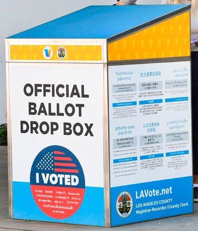 cejapower's tweet photo. Voting this weekend? Find the nearest official ballot drop box here: https://t.co/5xDZPXGSdI. Make sure it looks like the ones in Fresno, Contra Costa & LA counties, so you can cast your #securevote early & safely! Sign up for texts to track your ballot https://t.co/2BpXbOmBvx! https://t.co/EgzcSio1NL