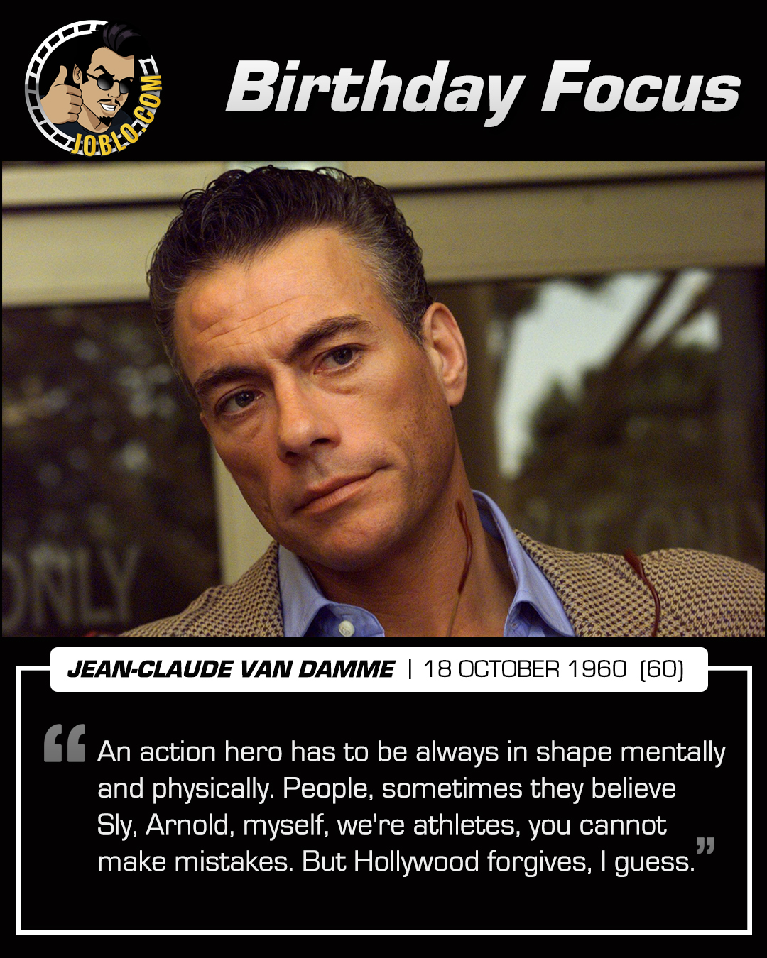 Happy 60th birthday to Jean-Claude Van Damme! 