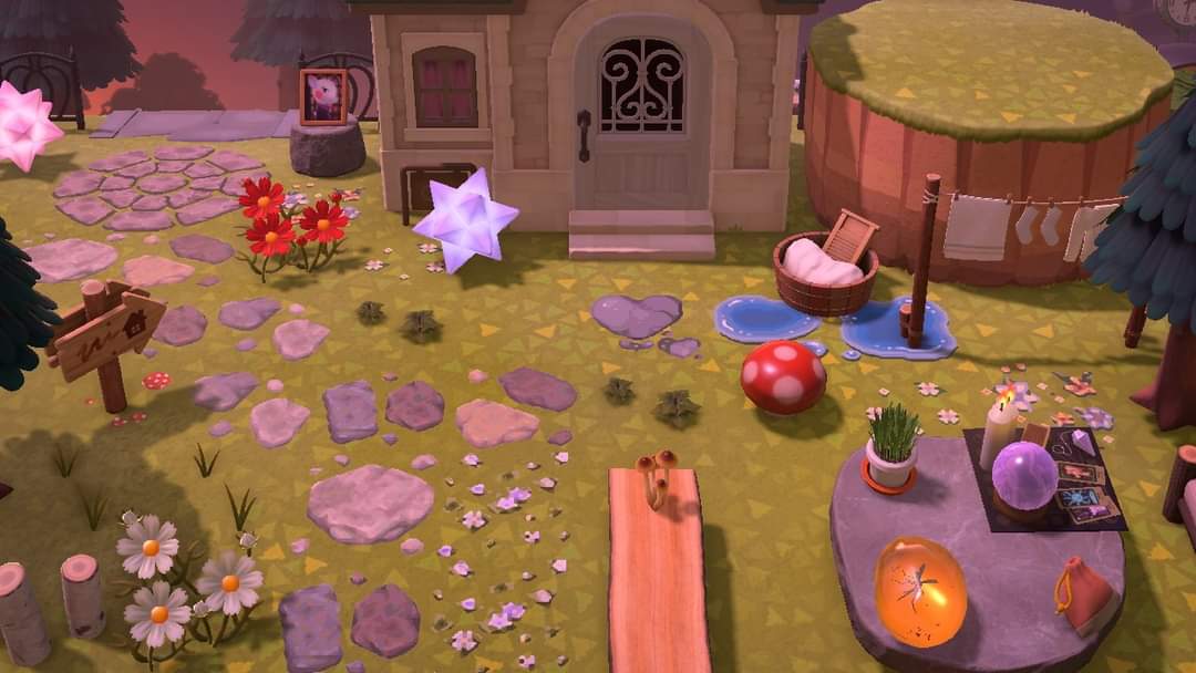 jemmasfolklore's tweet photo. sorry for being inactive this week, ive been working hard on making my island into a happy place. my first lil project was Diana's yard!!! 💜 https://t.co/o7UOliWDsd