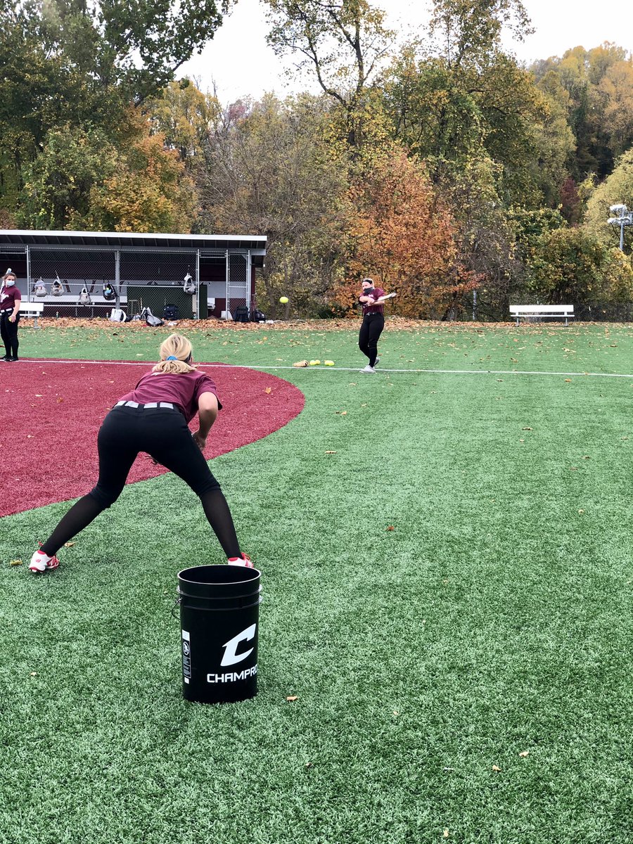 FairmontStateSB's tweet photo. We love being back on the field again 🥎🤍 #fsubab #fairmontstatesoftball #falconsgive https://t.co/ikZ6q2U36D