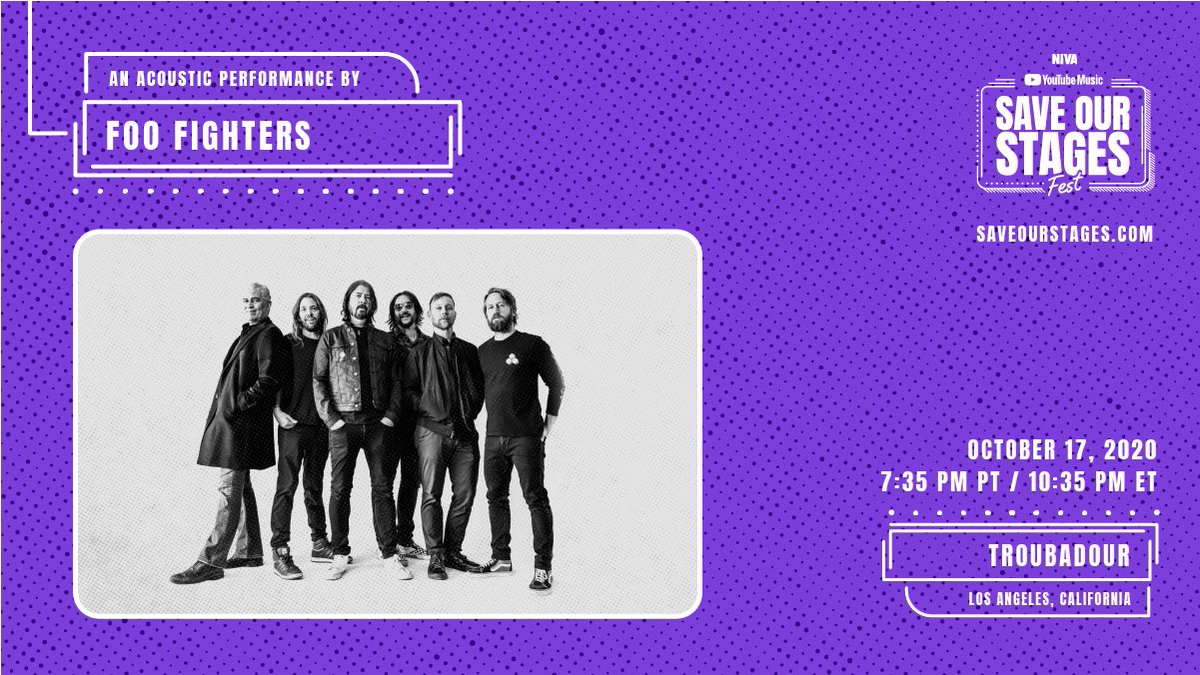 .@FooFighters + @TheTroubadour = history in the making.
#SaveOurStages and tune into a very special #SOSFest performance starting now → https://t.co/icxoIJX2nS https://t.co/bigaqi9SW0