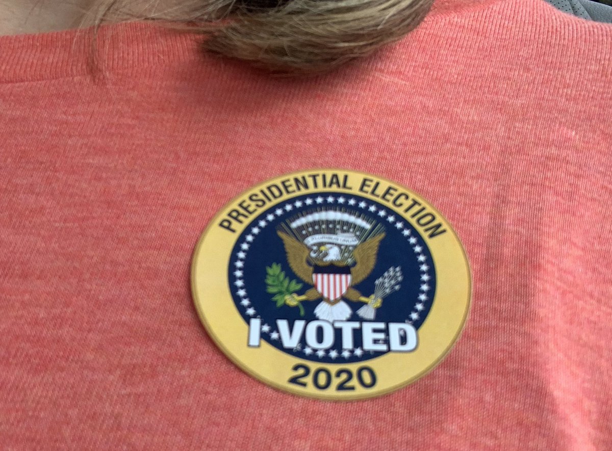 Today while I voted, I thought about the hurt in this country, how I’m still being asked to reuse PPE even during a Covid outbreak, how my patients have been quarantined from being with their families since March, &amp; my kids &amp; their teachers learning virtually. 
Please #Vote