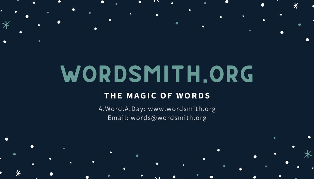 awad's tweet image. Wordsmith is a worldwide online community of people who share a love for words, wordplay, language, and literature. Our readers hail from more than 170 countries, from Australia to Zimbabwe and almost all other places in between.