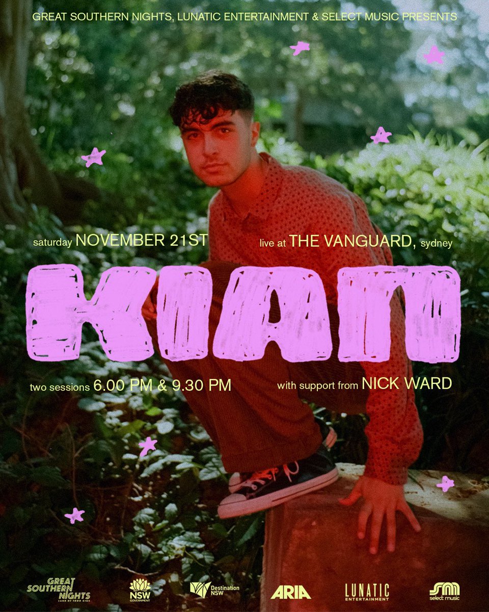 kian_brownfield's tweet photo. Playing my first live show in Sydney for this year, tickets are on sale now but it’s SUPER LIMITED! https://t.co/4VmvNKngT3 https://t.co/XV4shjjYJR