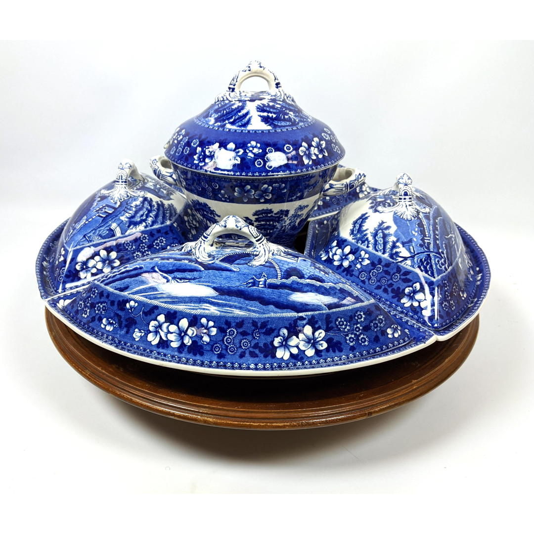 AuctionUp's tweet image. 100+ pcs of SPODE'S TOWER patter Blue and white china by Copeland Spode. A lifetime collection of rare and unusual china in one of the best Spode patterns. #spodestower #copelandspode #blueandwhitechina