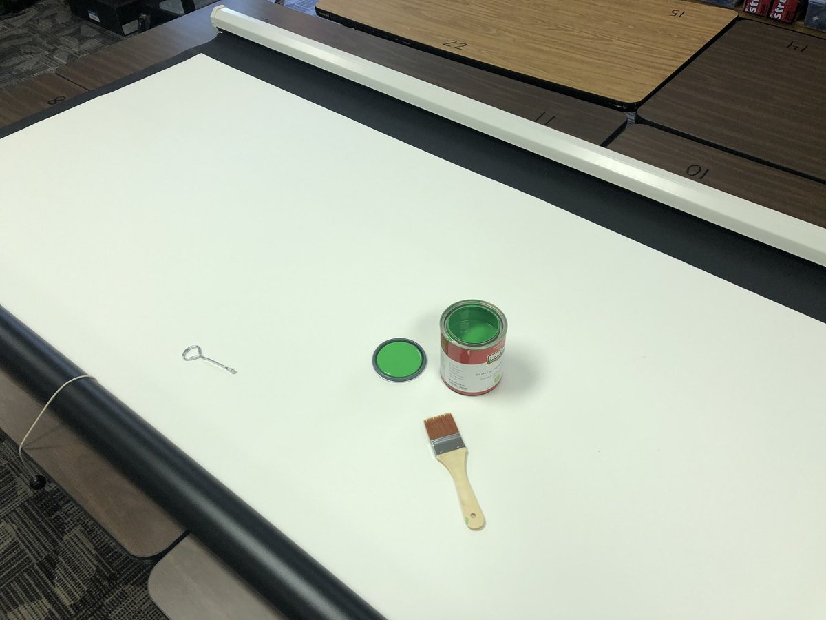 Being a teacher means being resourceful. So excited about my retractable green screen I repurposed from an old unused projector screen! #STEM #PauldingSTEM #greenscreen #STEMeducation #upcycling